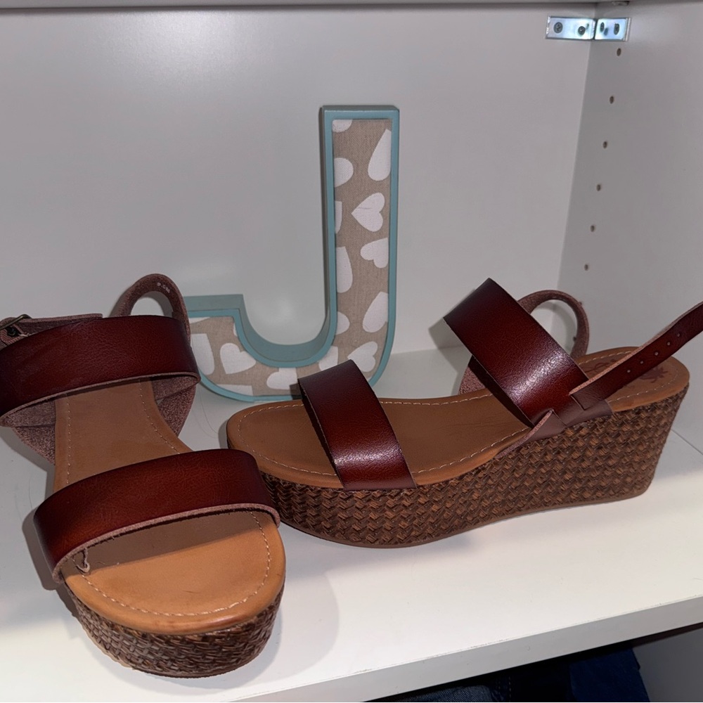 Jellypop Dark Brown Wedge Sandals